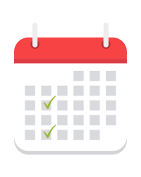 calendario con dos días seleccionados